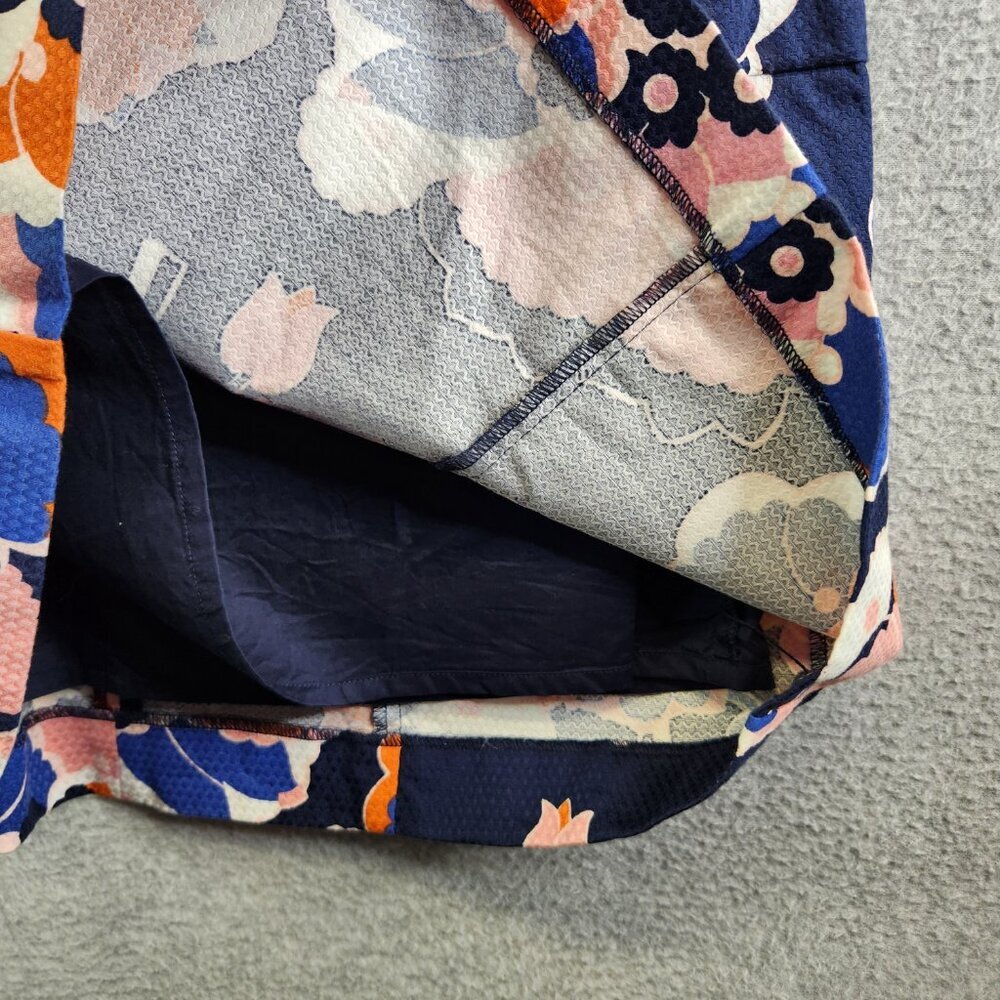 Boden Dress Womens 6 Blue Orange Floral Knee Modest Church Office Career - Picture 7 of 16